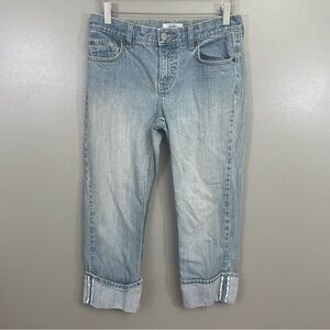 Old Navy Jeans Womens Size 4 The Low Rise light wash rolled cuff